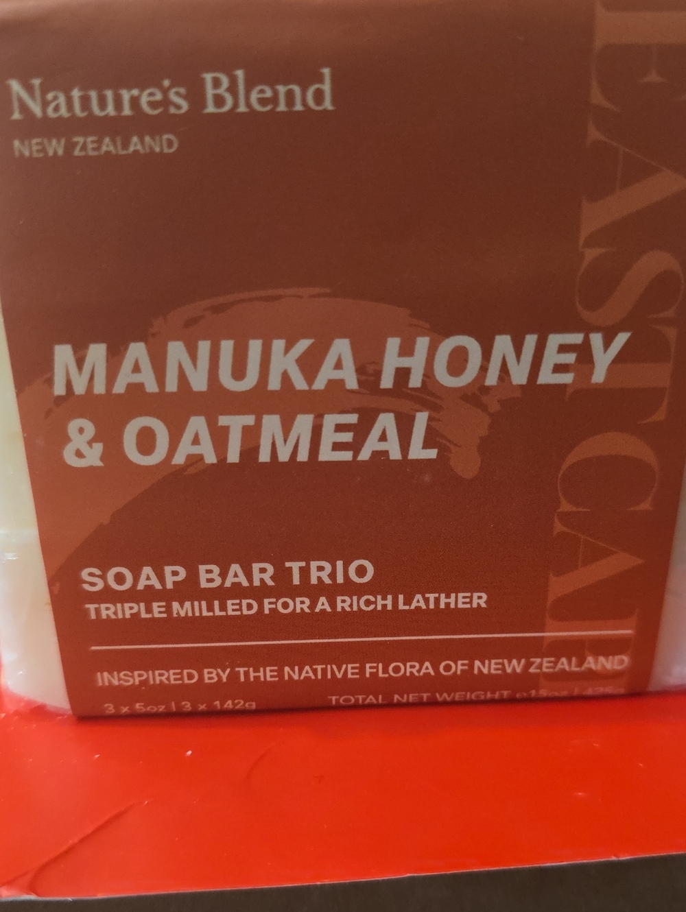 Manuka Honey & Oatmeal Soap Bar Trio — Brown